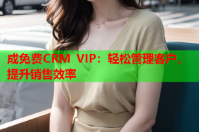 成免费CRM VIP：轻松管理客户，提升销售效率