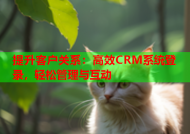 提升客户关系：高效CRM系统登录，轻松管理与互动