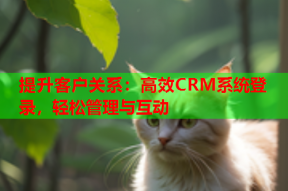 提升客户关系：高效CRM系统登录，轻松管理与互动